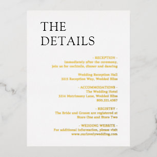 Natasha Monogram Modern Wedding Enclosure Card