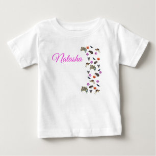 Natasha, Name With Australian Wildlife, Baby T-Shirt
