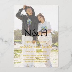 Natasha Photo Monogram Modern Wedding
