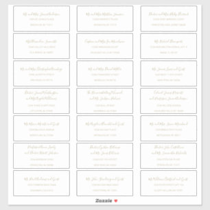 Natasha Simple Black White Guest Address Labels