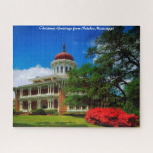 Natchez Mississippi.Christmas Greetings Jigsaw Puzzle