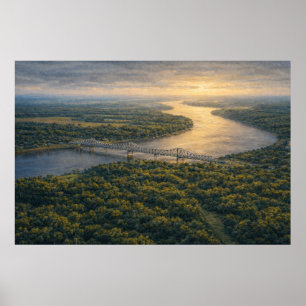 Natchez on the River   Mississippi River Poster