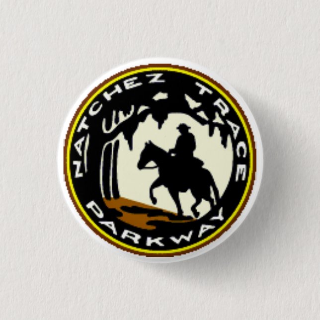 Natchez Trace Parkway 1 Inch Round Button (Front)