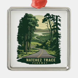 Natchez Trace Parkway Mississippi Forest Metal Ornament