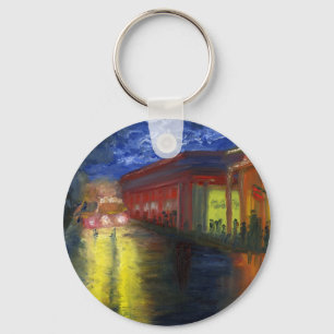 Natchitoches, Louisiana at Night Keychain