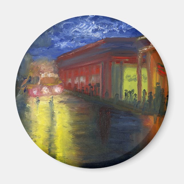 Natchitoches, Louisiana at Night Magnet (Front)