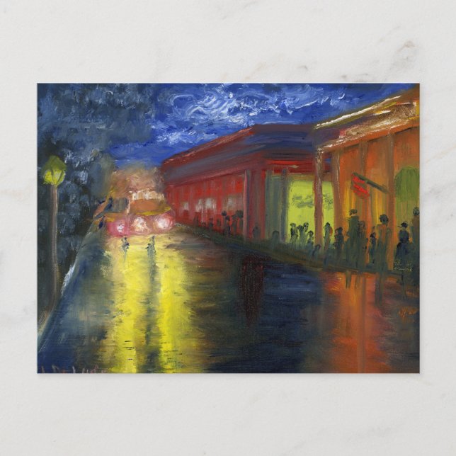 Natchitoches, Louisiana at Night Postcard (Front)