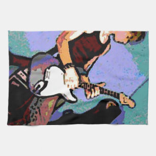 Nate and Guitar Kitchen Towel