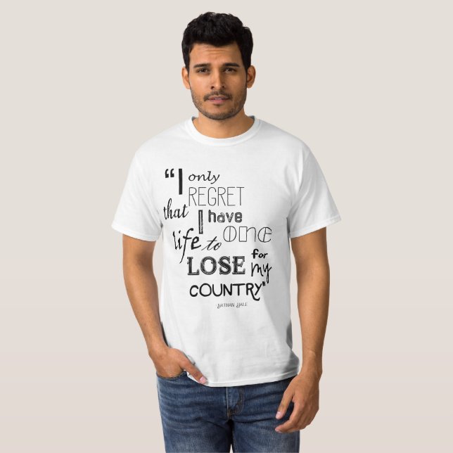 Nathan Hale Quote Men's Value T-Shirt (Front Full)