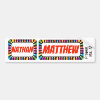 Nathan & Matthew Name Tag w/ Coloured Pencil