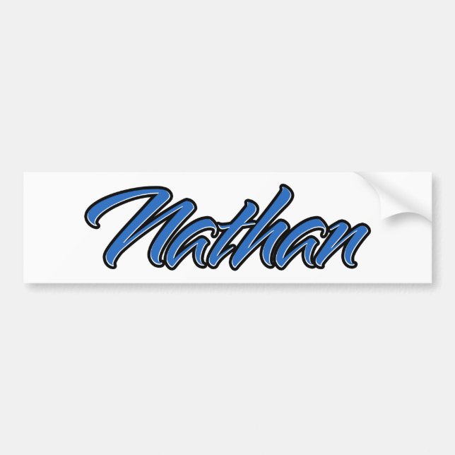 Nathan Name blue Aufkleber Sticker Autoaufkleber (Front)