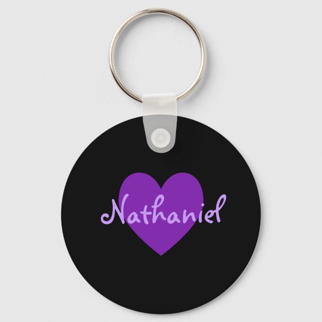 Nathaniel in Purple Keychain (Front)