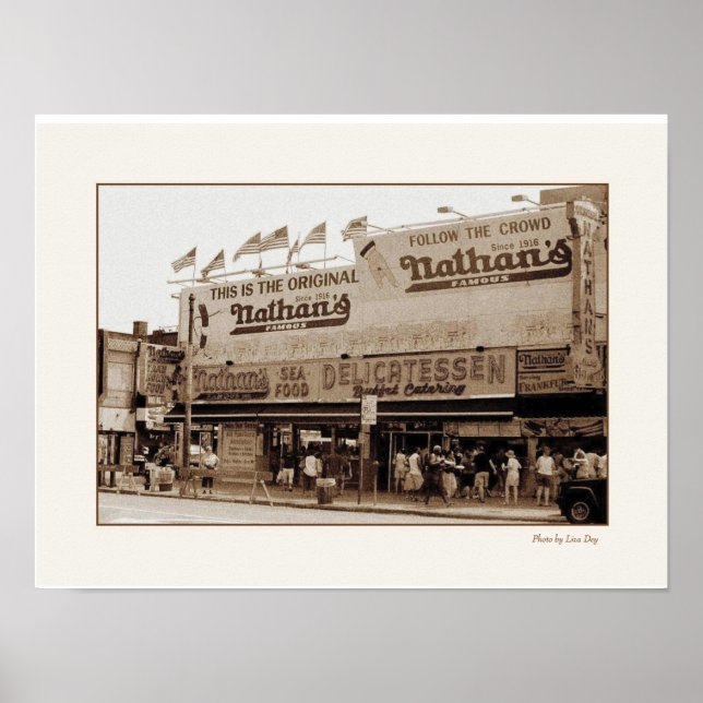 Nathan's Famous Hot Dogs Poster (Front)