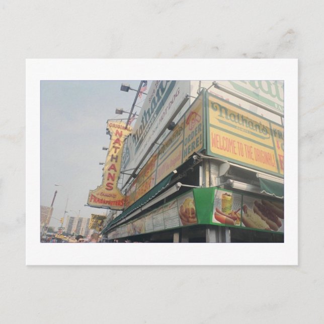 Nathan's Famous Hotdogs (Coney Is., NY) postcard (Front)