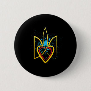 Nation Coat Arms Of Ukraine Ukrainian Kiev Homelan 2 Inch Round Button