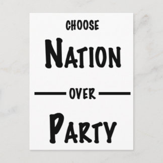 Nation over Party gift collection Invitation Postcard
