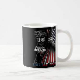 Nation Under God Trump 2024 God American Flag 1 Coffee Mug