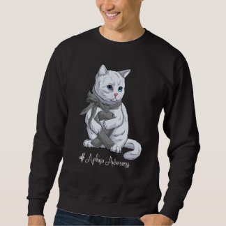 National Aphasia Awareness Month Gray Ribbon Cute Sweatshirt