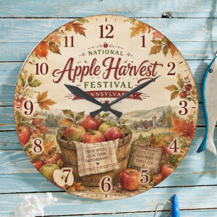 National Apple Harvest Festival Pennsylvania Large Clock