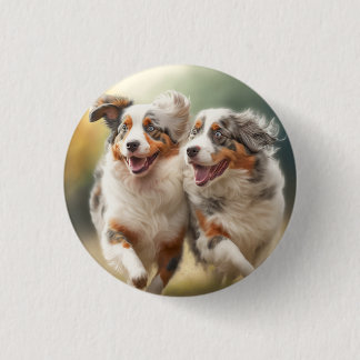 National Australian Shepherd Day, Aussie Dog 1 Inch Round Button