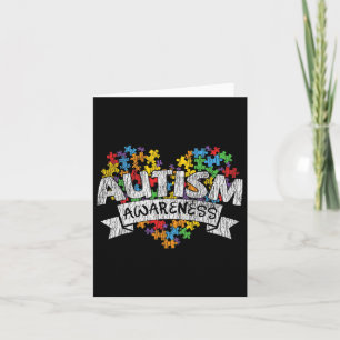 National Autism Awerness Month Autistic Kids Aware Card
