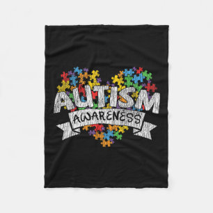 National Autism Awerness Month Autistic Kids Aware Fleece Blanket