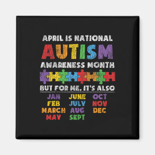 National Autism Awerness Month Autistic Kids Aware Magnet