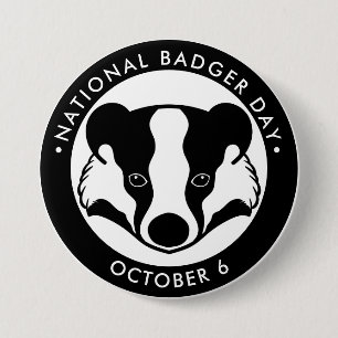 National Badger Day 3 Inch Round Button