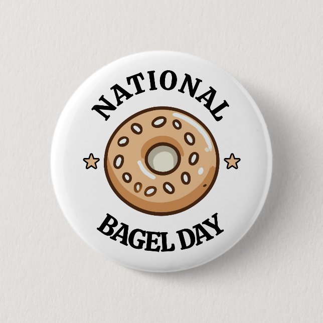 National Bagel Day 2 Inch Round Button (Front)