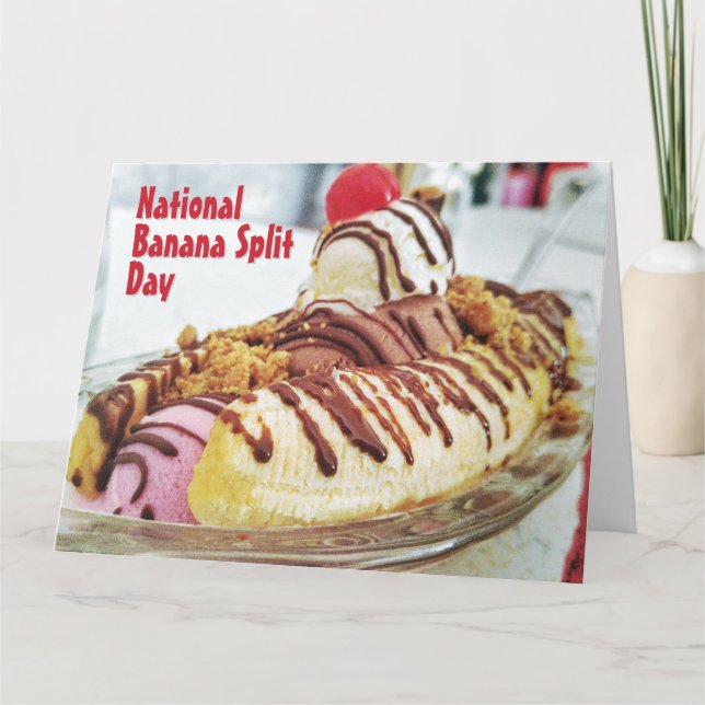 National Banana Split Day Card (Front)