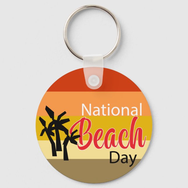 National Beach Day Keychain (Front)