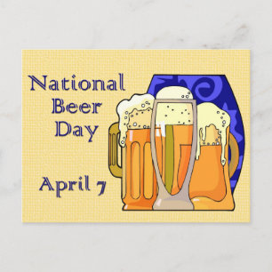 National Beer Day April 7 Postcard