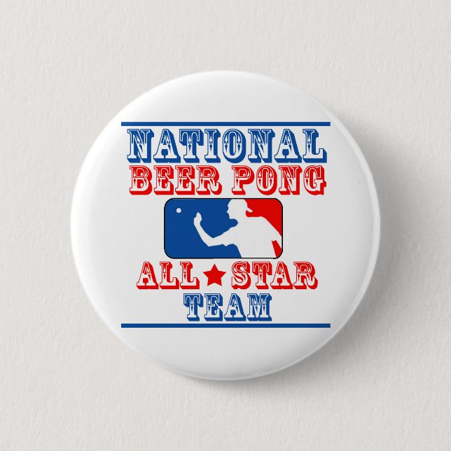 National Beer Pong Team 2 Inch Round Button (Front)
