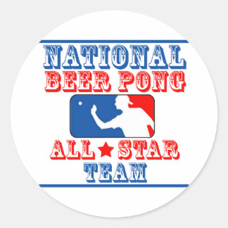 National Beer Pong Team Classic Round Sticker