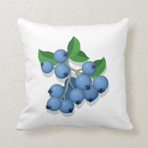National Blueberry Month Throw Pillow