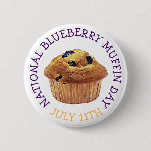 National Blueberry Muffin Day July Button