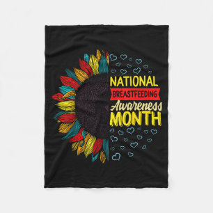 National Breastfeeding Awareness Month New Artwork Fleece Blanket