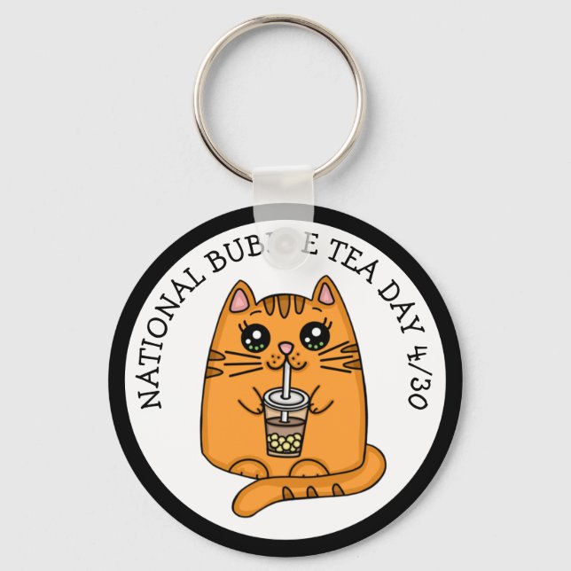 National Bubble Tea Day - April 30     Keychain (Front)