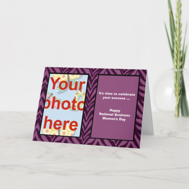 National Business Women's Day add photo Card (Front)