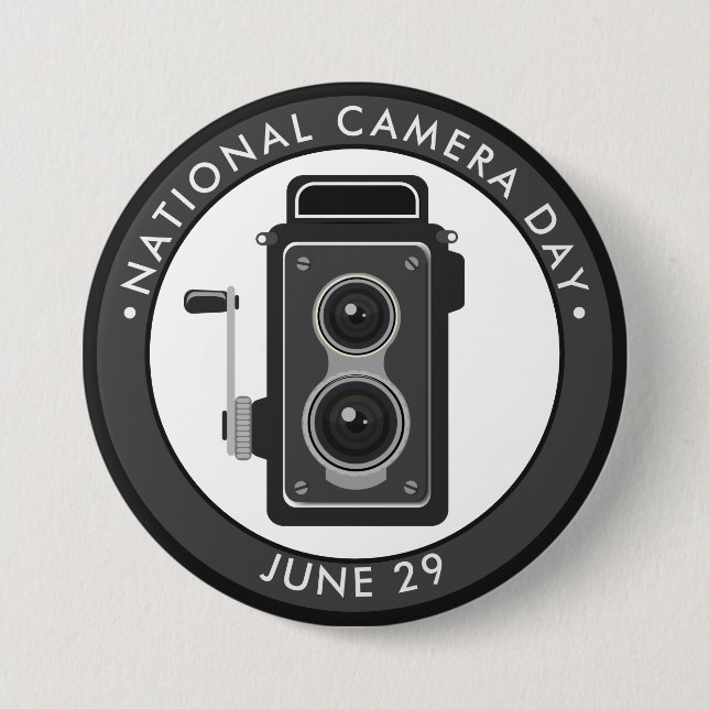 National Camera Day 3 Inch Round Button (Front)