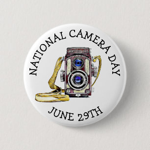 National Camera Day   June 29th 2 Inch Round Button