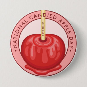National Candied Apple Day 3 Inch Round Button