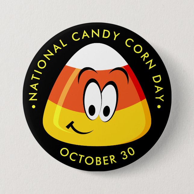 National Candy Corn Day, kawaii candy 3 Inch Round Button (Front)