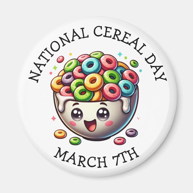National Cereal Day March 7th Magnet (Front)