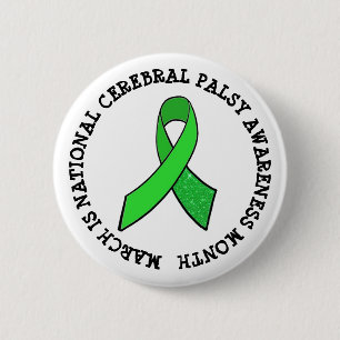 National Cerebral Palsy Awareness Month Button