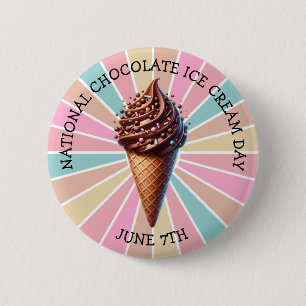 National Chocolate Ice Cream Day 2 Inch Round Button