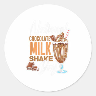 National Chocolate Milk Shake Day Classic Round Sticker