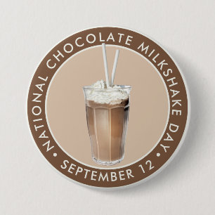 National Chocolate Milkshake Day 3 Inch Round Button