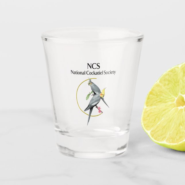 National Cockatiel  Society Shot Glass (Front)