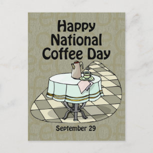 National Coffee Day September 29 Postcard